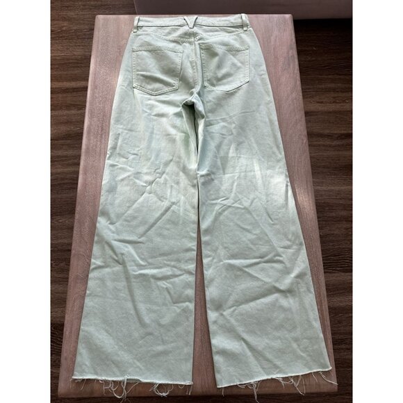 Veronica Beard Taylor Wide-Leg Jean Pistachio Green Size 27 - Picture 9 of 10